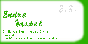 endre haspel business card